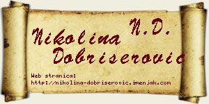 Nikolina Dobrišerović vizit kartica
